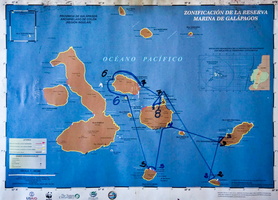 Reiseroute durch das Galapagos Archipel