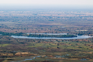 Flug über das Okavangodelta