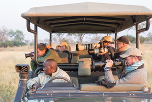 Safari Touristen beim Fotografieren